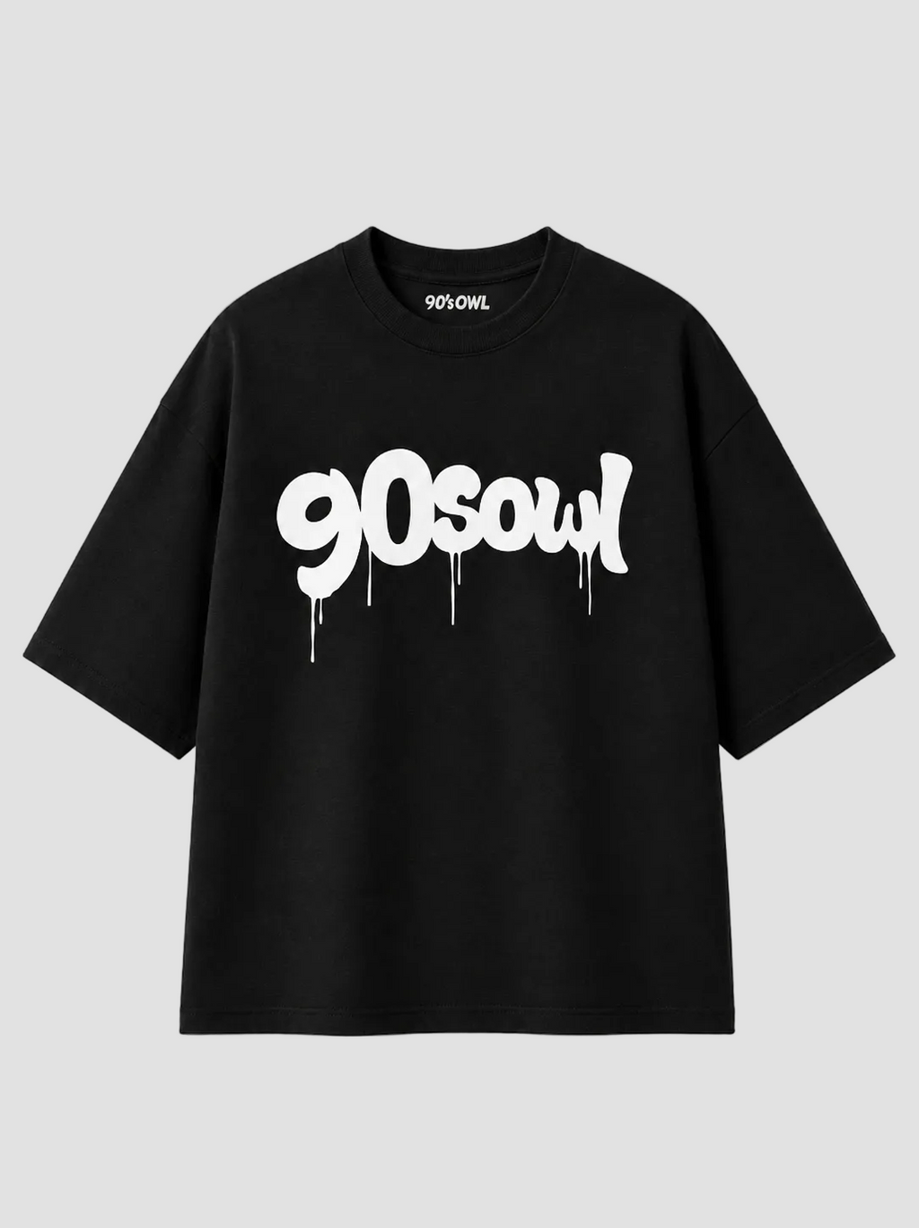 Drip Logo Oversized T-Shirt 90s Owl