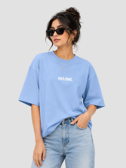 90sOWL Classic Tee - Ocean Blue 90s OWL
