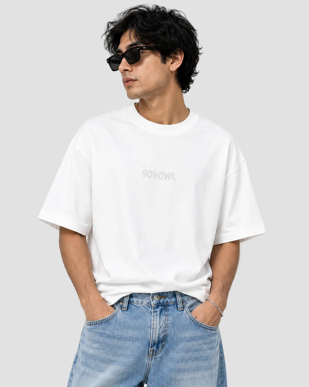 90sOWL Classic Tee -Arctic White 90s OWL