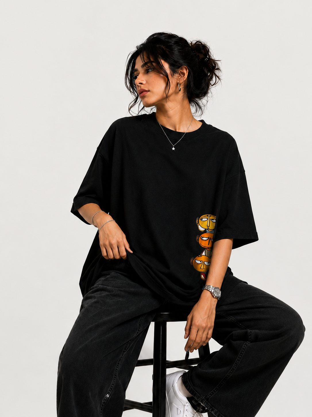 Hidden Faces Oversized T-Shirt