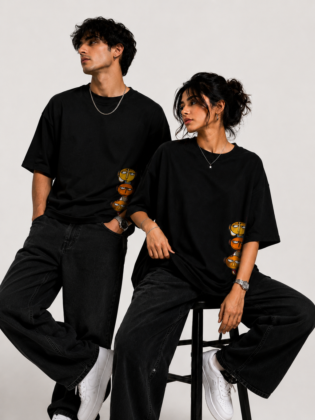 Hidden Faces Oversized T-Shirt