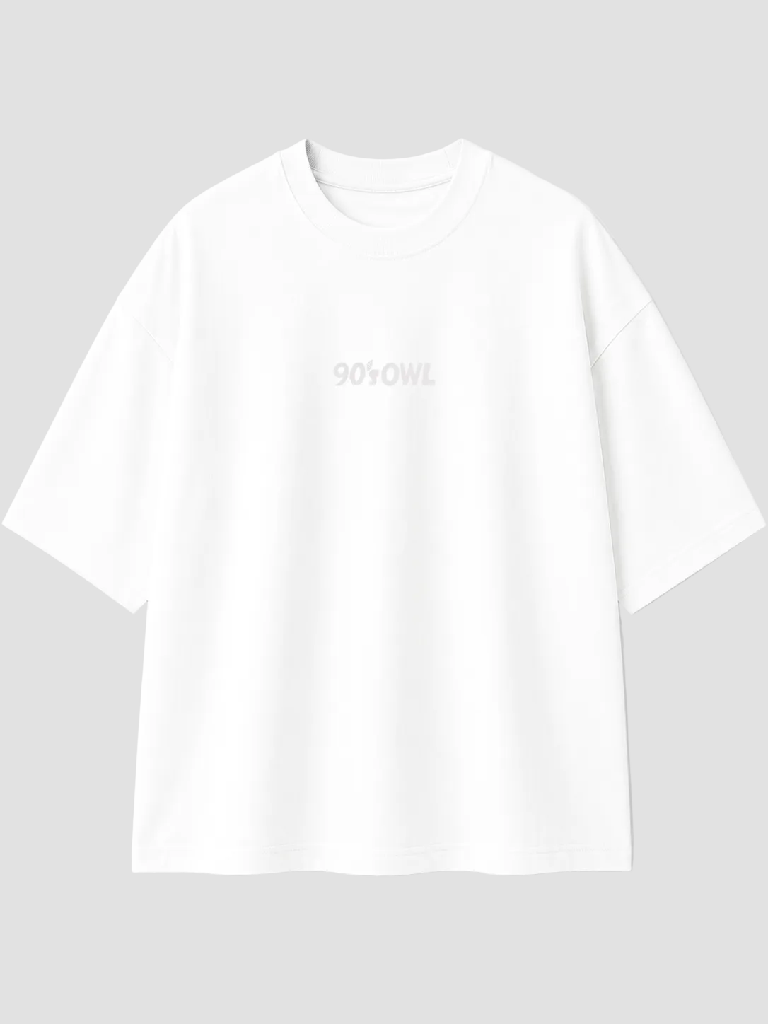 90sOWL Classic Tee -Arctic White