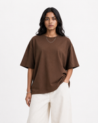 Oversized T-Shirts – Pack of 3 (Black, Off-White & Brown)